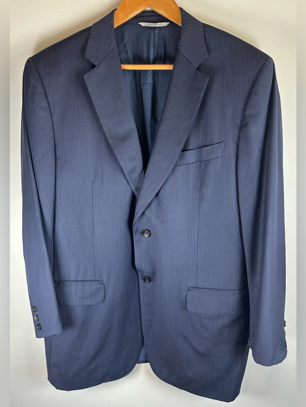 Canali Exclusive Super 150's Men’s Blazer Sport Jacket Size 38R Wool Pinstripes
